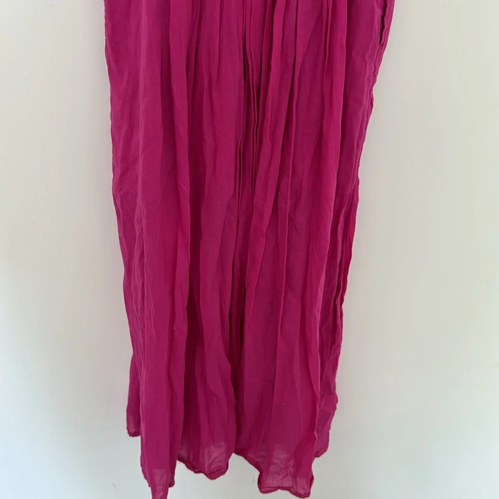 Abercrombie & Fitch Sleeveless Tie Front Maxi Dress, Pink - Size M - Picture 7 of 10